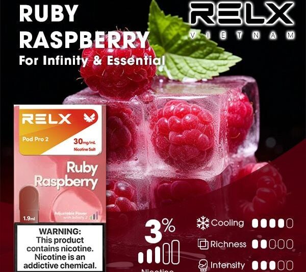 RELX電子煙彈-Relx infinity悅刻電子煙紅寶石覆盆子口味