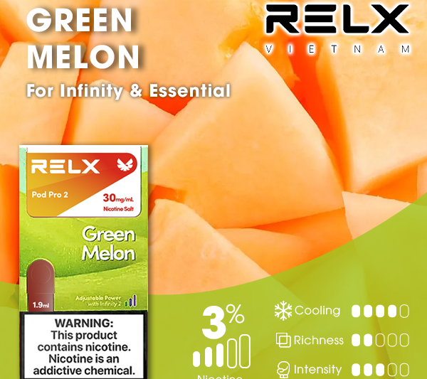 RELX電子煙彈-Relx infinity悅刻電子煙綠寶石甜瓜口味